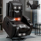 Black Power Lift Recliner with Massage, Heat & Heavy Duty Frame – product view