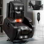 Black Power Lift Recliner with Massage, Heat & Heavy Duty Frame – product view