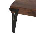 Industrial Wood and Metal Coffee Table, 110.2 cm W × 62.2 cm D × 43.2 cm H – product view