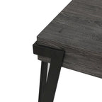 Industrial Wood and Metal Coffee Table, 110.2 cm W × 62.2 cm D × 43.2 cm H – product view
