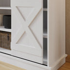 Vintage-Style Sideboard with X-Shaped Sliding Doors – product view