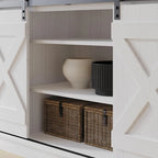 Vintage-Style Sideboard with X-Shaped Sliding Doors – product view