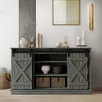 Vintage-Style Sideboard with X-Shaped Sliding Doors – product view