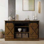 Vintage-Style Sideboard with X-Shaped Sliding Doors – product view