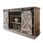 Vintage-Style Sideboard with X-Shaped Sliding Doors – product view