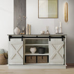 Vintage-Style Sideboard with X-Shaped Sliding Doors – product view