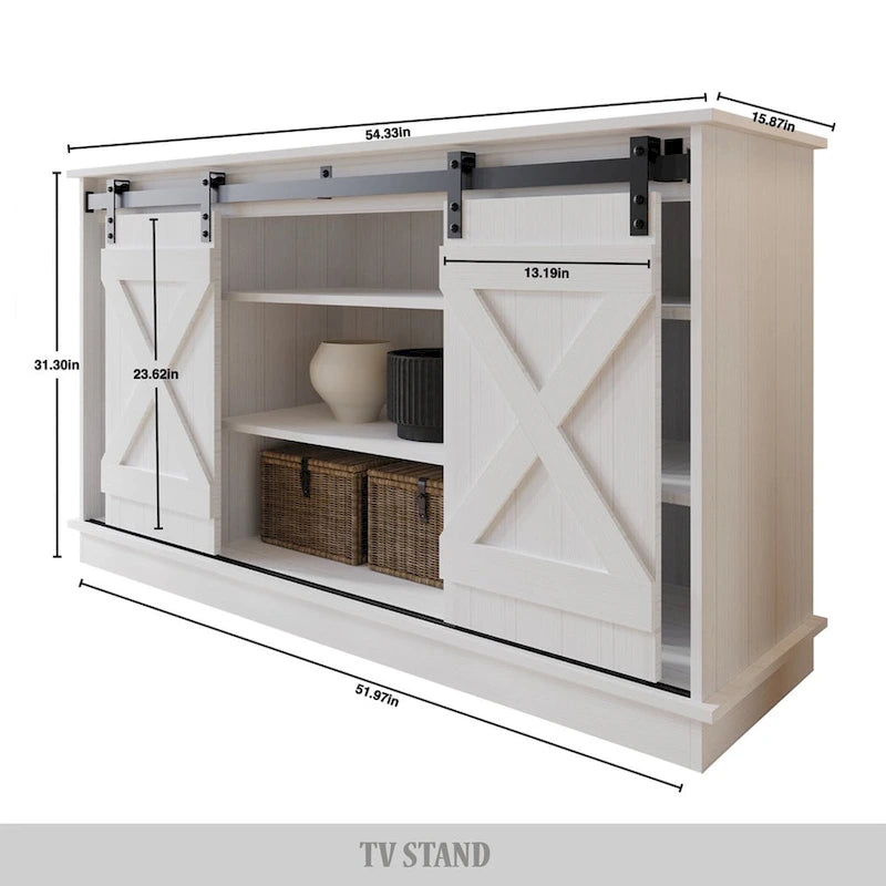 Vintage-Style Sideboard with X-Shaped Sliding Doors – product view
