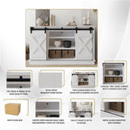 Vintage-Style Sideboard with X-Shaped Sliding Doors – product view