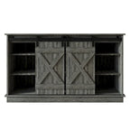 Vintage-Style Sideboard with X-Shaped Sliding Doors – product view