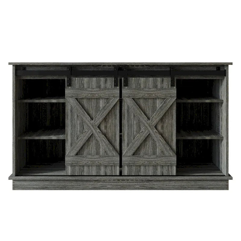 Vintage-Style Sideboard with X-Shaped Sliding Doors – product view