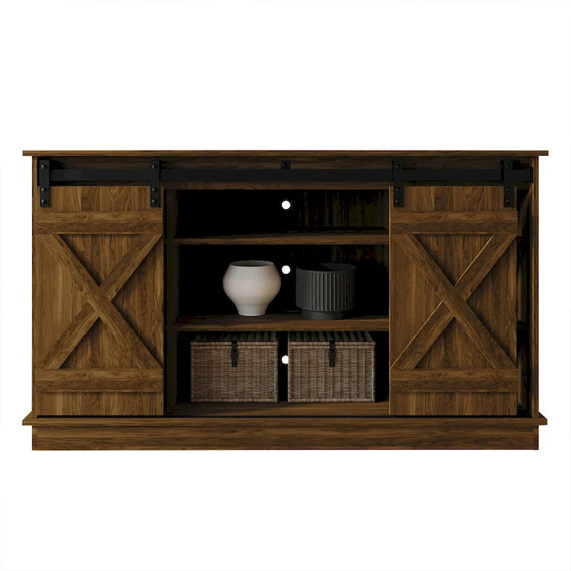 Vintage-Style Sideboard with X-Shaped Sliding Doors – product view