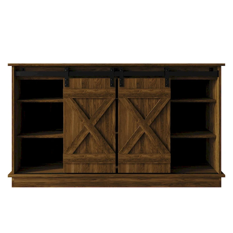 Vintage-Style Sideboard with X-Shaped Sliding Doors – product view