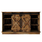 Vintage-Style Sideboard with X-Shaped Sliding Doors – product view