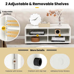 TV Console Table with 4 Cubbies and Adjustable Shelves – product view