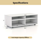 TV Console Table with 4 Cubbies and Adjustable Shelves – product view