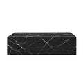 Genuine Marble Block Coffee Table - Black Marble – product view