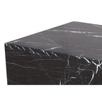 Genuine Marble Block Coffee Table - Black Marble – product view