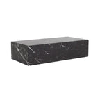 Genuine Marble Block Coffee Table - Black Marble – product view