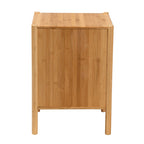 Mid-Century Natural Bamboo Wood 1-Door End Table – product view