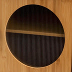 Mid-Century Natural Bamboo Wood 1-Door End Table – product view