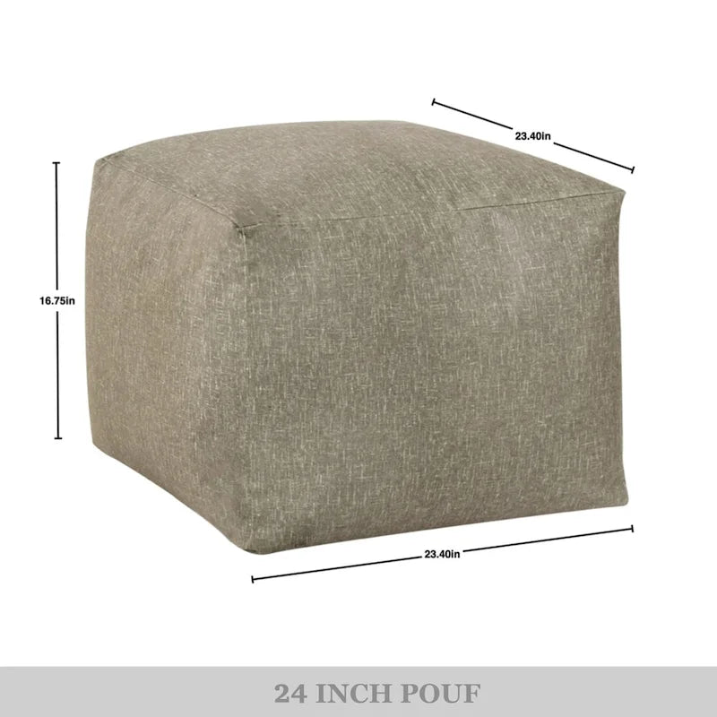 Glam 61 cm Velvet Upholstered Pouf – product view