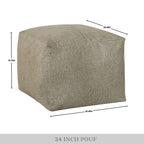 Glam 61 cm Velvet Upholstered Pouf – product view