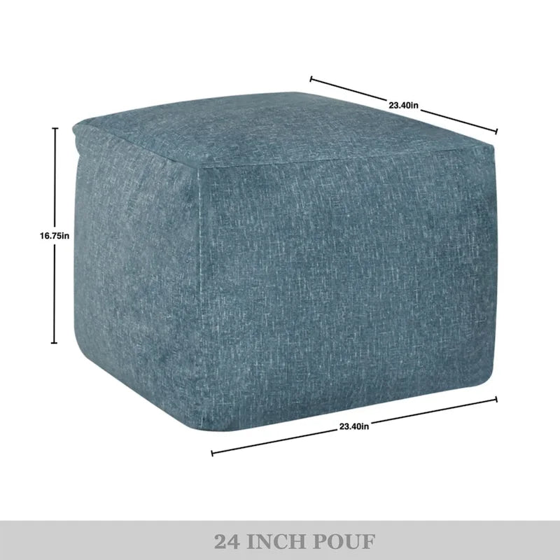 Glam 61 cm Velvet Upholstered Pouf – product view