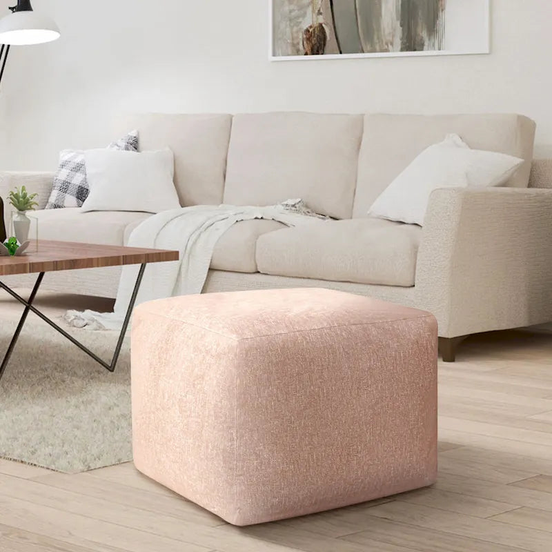 Glam 61 cm Velvet Upholstered Pouf – product view