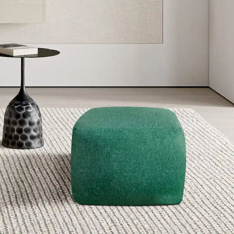 Glam 61 cm Velvet Upholstered Pouf – product view