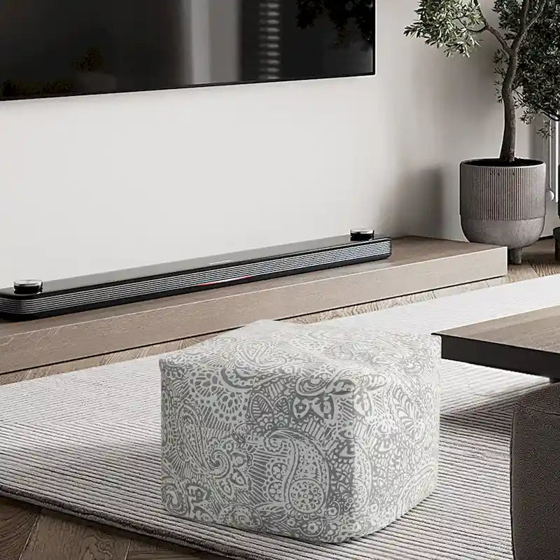 Glam 61 cm Velvet Upholstered Pouf – product view