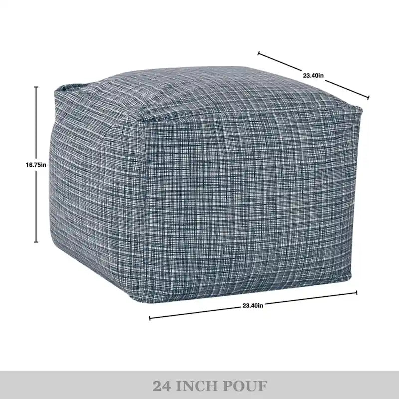 Glam 61 cm Velvet Upholstered Pouf – product view