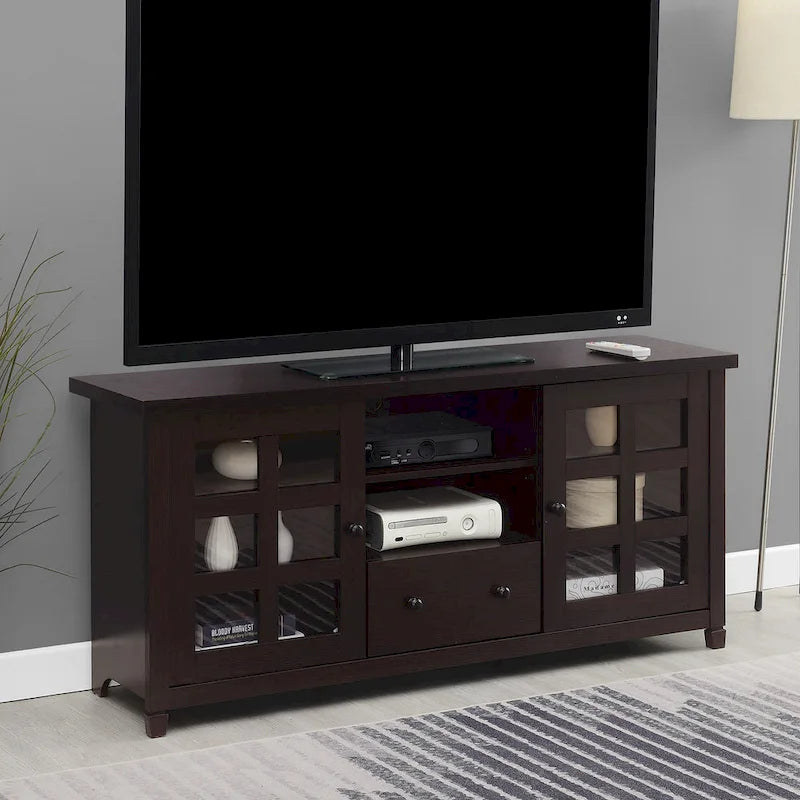 TV Stand with 1 Drawer, Cabinets and Shelves for TVs up to 165.1 cm – product view