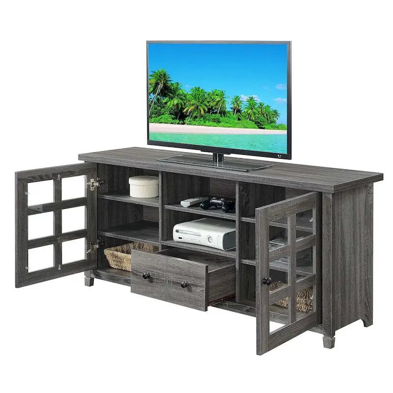 TV Stand with 1 Drawer, Cabinets and Shelves for TVs up to 165.1 cm – product view