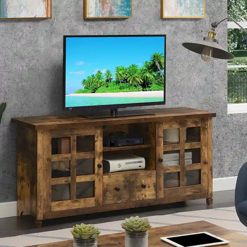TV Stand with 1 Drawer, Cabinets and Shelves for TVs up to 165.1 cm – product view