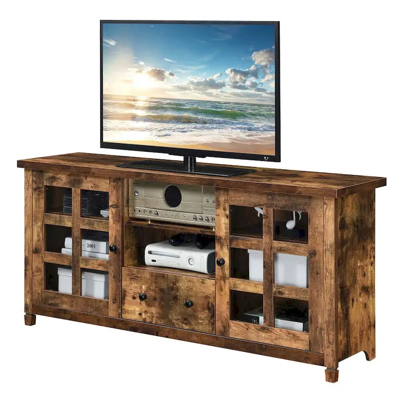 TV Stand with 1 Drawer, Cabinets and Shelves for TVs up to 165.1 cm – product view