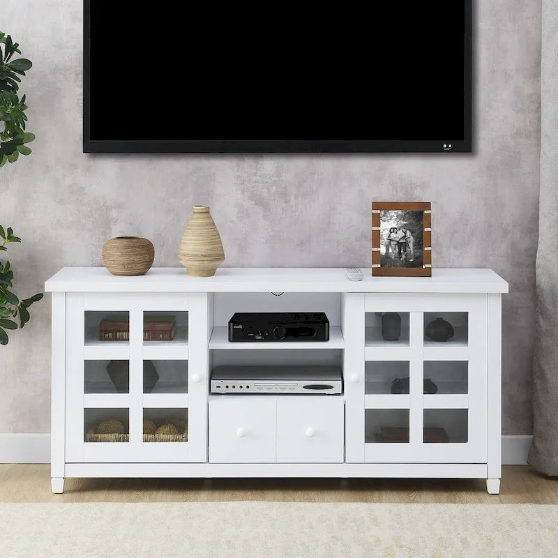 TV Stand with 1 Drawer, Cabinets and Shelves for TVs up to 165.1 cm – product view