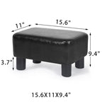 Small Rectangular PU Leather Ottoman Footrest – product view