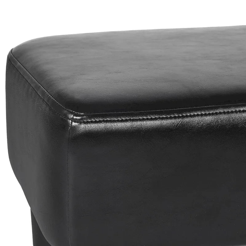 Small Rectangular PU Leather Ottoman Footrest – product view