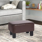 Small Rectangular PU Leather Ottoman Footrest – product view
