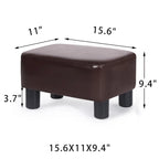 Small Rectangular PU Leather Ottoman Footrest – product view