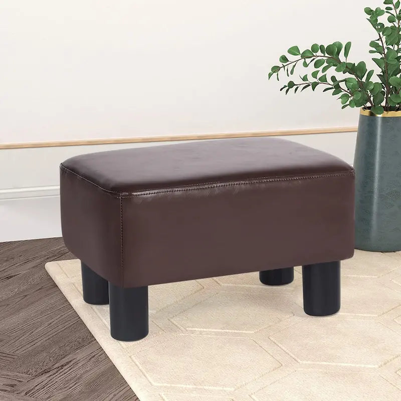 Small Rectangular PU Leather Ottoman Footrest – product view