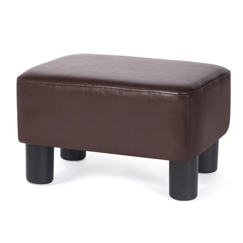 Small Rectangular PU Leather Ottoman Footrest – product view