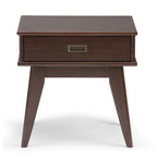 Solid Hardwood Rectangular End Table, 55.9 × 50.8 × 55.9 cm – product view