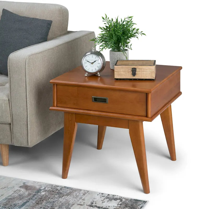Solid Hardwood Rectangular End Table, 55.9 × 50.8 × 55.9 cm – product view