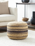 Farmhouse Striped Pouf – product view