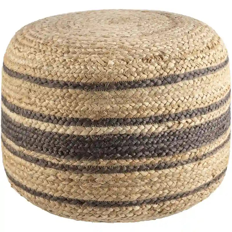 Farmhouse Striped Pouf – product view
