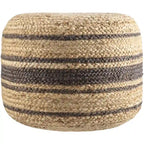 Farmhouse Striped Pouf – product view