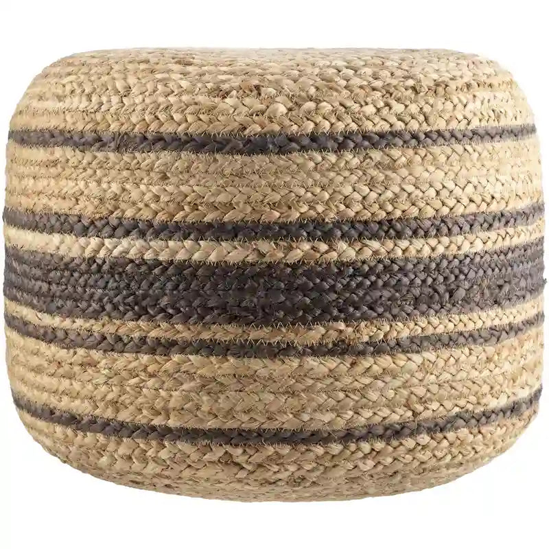 Farmhouse Striped Pouf – product view