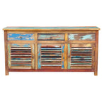 Recycled Teak Media Cabinet with 3 Doors and 3 Drawers – product view