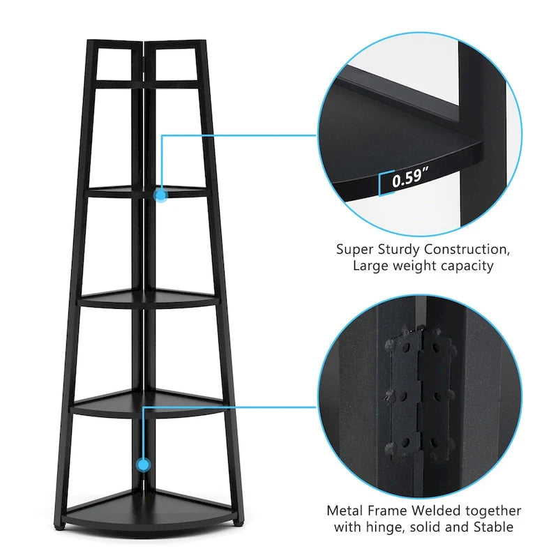 5-Tier Bathroom Corner Storage Shelf – product view